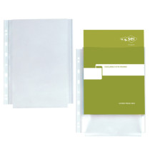 Buste forate Atla GS - PP - 21 x 29,7 cm - c/soffietto - trasparente buccia - Sei Rota - conf. 10 pezzi