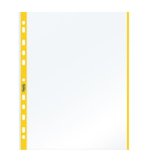 Buste forate con banda colorata - Linear - buccia - 21 x 29,7 cm - giallo - Favorit - conf. 10 pezzi