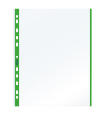 Buste forate con banda colorata - Linear - buccia - 21 x 29,7 cm - verde - Favorit - conf. 10 pezzi
