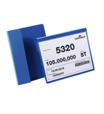 Buste identificative - con aletta pieghevole - A5 orizzontale - blu - Durable - conf. 50 pezzi