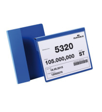 Buste identificative - con aletta pieghevole - A5 orizzontale - blu - Durable - conf. 50 pezzi