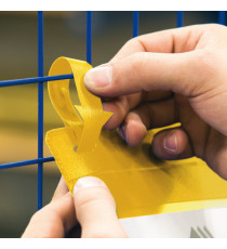 Buste identificative - con fascette di aggancio - A4 verticale - giallo - Durable - conf. 50 pezzi