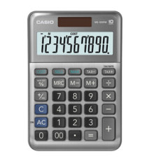 Calcolatrice da tavolo MS-100FM - 10 cifre - big display - grigio - Casio