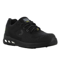 Calzatura bassa da lavoro Ecofitz S1P LOW - numero 42 - maglia riciclata - nero - Safety Jogger