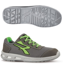 Calzatura di sicurezza  Summer S1P SRC Red Lion - pelle scamosciata morbida - numero 45 - grigio/verde - U-Power