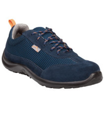 Calzatura di sicurezza Como S1P SRC - pelle scamosciata/poliestere mesh - numero 41 - blu - Deltaplus