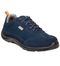 Calzatura di sicurezza Como S1P SRC - pelle scamosciata/poliestere mesh - numero 41 - blu - Deltaplus