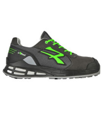 Calzatura di sicurezza Egon S1P - numero 38 - nylon/pelle scamosciata - nero/verde - U-Power