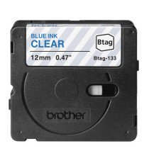 Brother - Nastro adesivo - Blu/Trasparente - 12mm x 4mt - BTAG133
