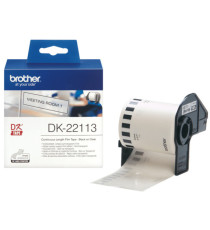 Brother - Nastro adesivo - in pellicola - Nero/Trasparente - 62mm x 15,24mt - DK-22113