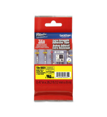 Brother - Nastro con adesivo resistente - Nero/Giallo - TZES631 - 12mm x 8mt