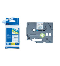 Brother - Nastro laminato pastello - Nero/Blu - TZEMQ531 - 12mm x 4 mt