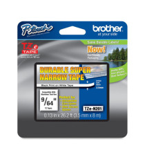 Brother - Nastro non laminato - Nero/Bianco - TZEN201 - 3,5mm x 8mt