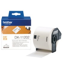 Brother - Rotolo 300 Etichette 62 x 100 mm - Nero/Bianco - DK-11202