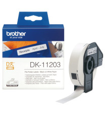 Brother - Rotolo 300 Etichette adesive 17 x 87mm - Nero/Bianco - DK-11203