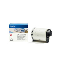 Brother - Rotolo etichetta continua - carta adesiva - Nero/Bianco - 103,6 mm x 30,48 mt - DK-22246