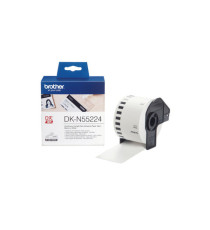 Brother - Rotolo nastro - in carta non adesiva - Nero/Bianco - 54mm x 30,48mt - DK-N55224