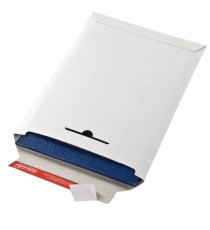 Busta a sacco - in cartone - chiusura autoadesiva - 260 x 345 x 30 mm - bianco - Colompac
