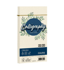 Busta Calligraphy Nature Crush - 110 x 220 mm - 100 gr - giallo agrumi - Favini - conf. 25 pezzi