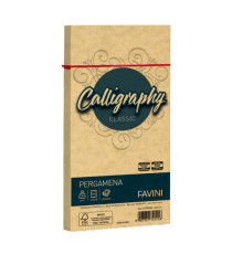 Busta Calligraphy pergamena - 110 x 220 mm - 90 gr - oro 03 - Favini - conf. 25 pezzi
