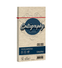Busta Calligraphy Pergamena - 110 x 220 mm - 90 gr - sabbia 02 - Favini - conf. 25 pezzi