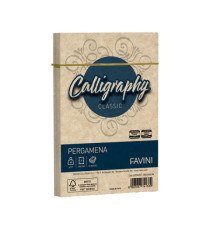 Busta Calligraphy Pergamena - 120 x 180 mm - 90 gr - nocciola 04 - Favini - conf. 25 pezzi
