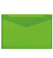 Busta con bottone - 24 x 18,5 cm - PP - colori assortiti fluo - Lebez - conf. 5 pezzi