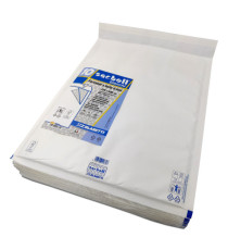 Busta imbottita Sacboll - J (32 x 50 cm) - carta - bianco - Blasetti - conf. 10 pezzi