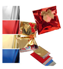 Busta regalo - con patella adesiva - 16 x 21 + 4 cm - 30 micron - PPL - metal lucido - oro - PNP - conf. 50 pezzi