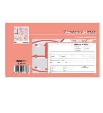 Blocco permesso uscita - 9,9 x 17cm - 50/50 fogli autoricalcanti - Edipro