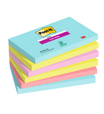 Blocco Post-it Super Sticky - 655-6SS-COS - 76 x 127 mm - colori Cosmic - 90 fogli - Post-it - conf. 6 pezzi