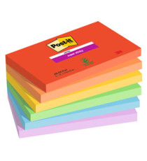 Blocco Post-it Super Sticky - 655-6SS-PLAY - 76 x 127 mm - colori Playful - 90 fogli - Post-it - conf. 6 pezzi