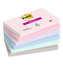 Blocco Post-it Super Sticky - 655-6SS-SOUL - 76 x 127 mm - colori Soulful - 90 fogli - Post-it - conf. 6 pezzi