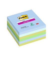 Blocco Post-it Super Sticky - 675-6SS-OAS - a righe - 100 x 100 mm - colori Oasis - 90 fogli - Post-it - conf. 6 pezzi