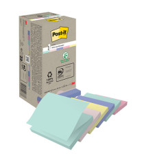 Blocco Post-it Z-Notes Green - R330-1RPT - 76 x 76 mm - colori pastello - 100 fogli - Post-it - conf. 16 pezzi