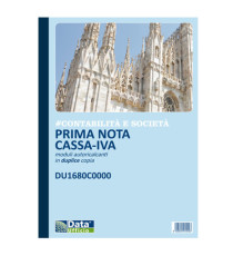 Blocco prima nota cassa/IVA - 50/50 copie autoricalcanti - 29,7 x 21,5 cm - DU1680C0000 - Data Ufficio