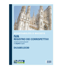 Blocco registro corrispettivi - 12/12 copie autoric. - 29,7 x 21,5 cm - DU168512C00 - Data Ufficio