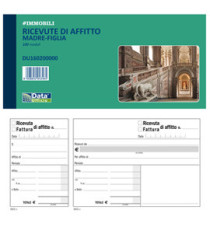 Blocco ricevute/fatture affitto madre-figlia - 100 pagine - 10 x 21,5 cm - DU160200000 - Data Ufficio