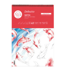 Blocco schizzi Debutto - A3+ - 29,7 x 42 cm - 120gr - 50 fogli - Musa