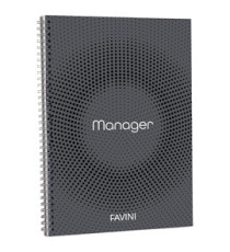 Blocco Spiral Manager 4 fori - microperforato - 23 x 29,7cm - 10mm - 80gr - 90 fogli - Favini