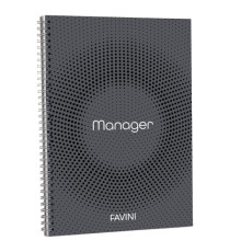 Blocco Spiral Manager 4 fori - microperforato - 23 x 29,7cm - 10mm - 80gr - 90 fogli - Favini