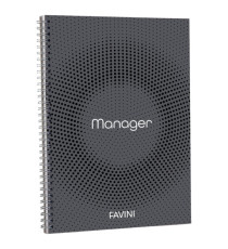 Blocco Spiral Manager 4 fori - microperforato - 23 x 29,7cm - 10mm - 80gr - 90 fogli - Favini
