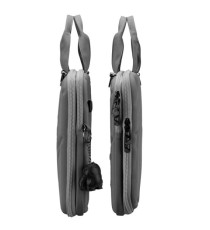 Borsa porta notebook Vacallo 16 - PET - grigio chiaro - SWISS Digital DESIGN