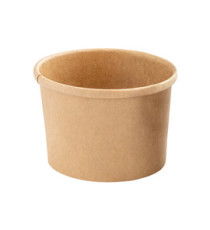 Bowl per zuppe monouso - 360 ml - cartoncino - avana - Signor Bio - conf. 25 pezzi