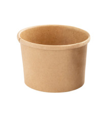 Bowl per zuppe monouso - 360 ml - cartoncino - avana - Signor Bio - conf. 25 pezzi