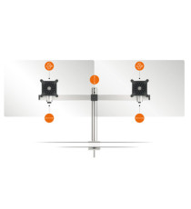Braccio portamonitor PRO estensibile - 5085-23 - per 2 monitor - Durable