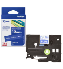 Brother - Nastro -  Bianco/Blu - TZE535 - 12mm x 8mt