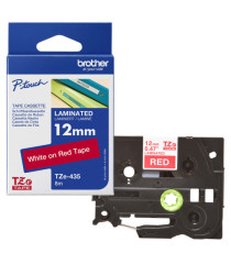 Brother - Nastro -  Bianco/Rosso - TZE435 - 12mm x 8mt