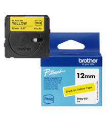 Brother - Nastro -  Nero/Giallo - BTAG631 - 12mm x 4mt