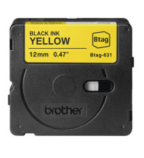 Brother - Nastro -  Nero/Giallo - BTAG631 - 12mm x 4mt